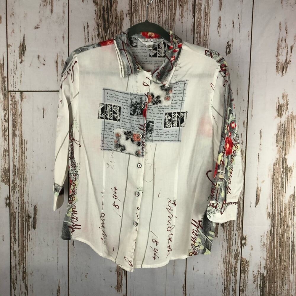 90’s style. Blast Button Up Shirt, Size Medium. In good used condition!